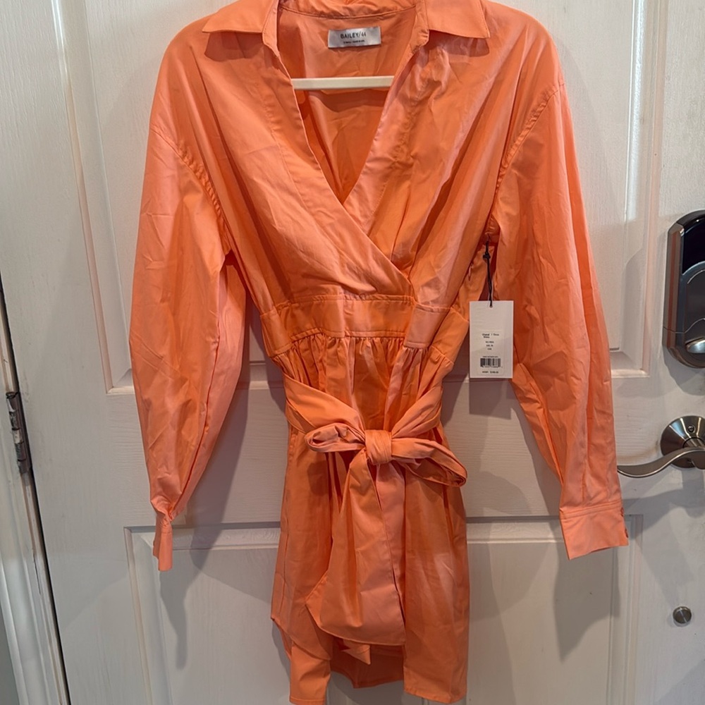 Bailey 44 Chanel Belted Wrap Cotton Blend Shirt Dress